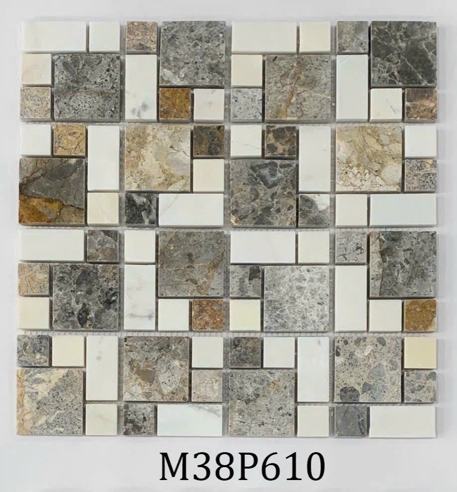 Đá Mosaic tự nhiên bát giác mix LUX - M38P610